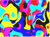 Muismat Kleurrijke Kunst - Kleurrijke achtergrond muismat rubber - 23x19 cm - Muismat met foto