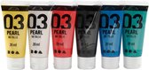 Acrylverf - Standaardkleuren - Metallic - A-color - 6x20 ml