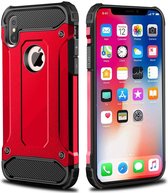 Armor Hybrid iPhone XS Max Hoesje - Rood