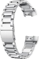 Metaal schakel horloge bandje Zilver geschikt voor Fitbit Charge 3 / Charge 4 - SmartphoneClip