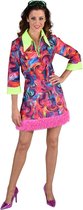 Hippie Kostuum | Funky Aquarel Jaren 70 | Vrouw | XL | Carnaval kostuum | Verkleedkleding