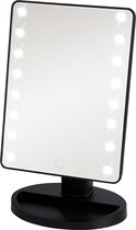 Make-up Spiegel met Verlichting - LED spiegel - 16x LED - Vergrotende werking - Verstelbaar - Touch - Zwart