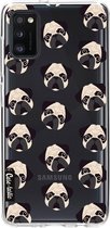 Casetastic Samsung Galaxy A41 (2020) Hoesje - Softcover Hoesje met Design - Pug Trouble Print