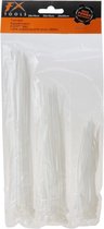 75x Kabelbinders tie-wraps set wit - 10 / 15 / 20 cm - Witte tywraps - Tie Wraps