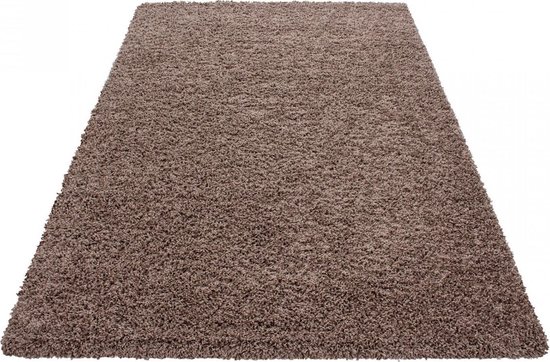 Tapijtenloods Basic Shaggy vloerkleed Caramel Hoogpolig- 100x200 CM