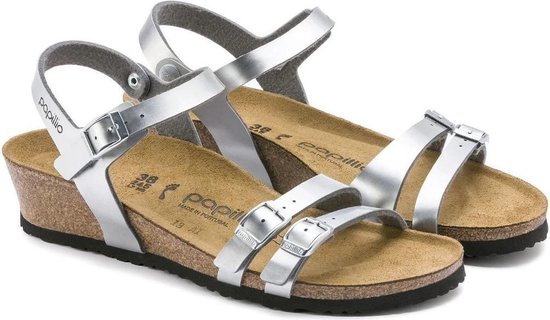 Birkenstock Papillio Lana Metallic Sandalen Dames - Zilver - Maat 42 |  bol.com