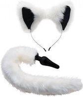 White Fox Buttplug & Haarband Set