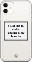 iPhone 11 transparant hoesje - Always smiling | Apple iPhone 11 case | TPU backcover transparant