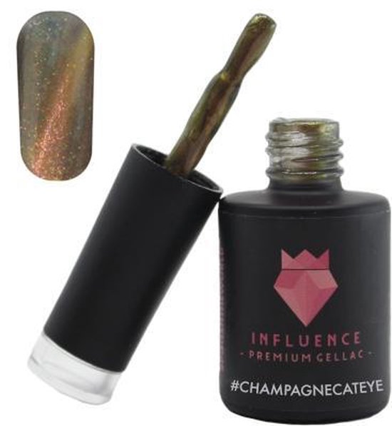 #CHAMPAGNECATEYE – Influence Gellac – Gouden gellak – Gellak goud UV – Cat eye – UV Gellak – Gel nagellak – Gellac – Kado vrouw – Sinterklaascadeau…