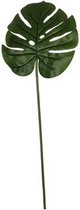 Groene Monstera/gatenplant kunsttakken kunstplant  70 cm - Kunstplanten/kunsttakken