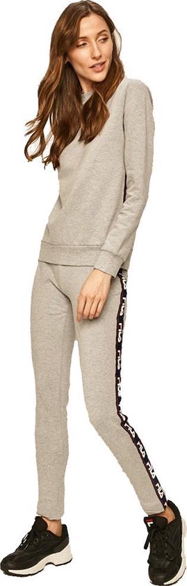 Fila - Dames - Woman comfort roundneck pyjama - Grijs - S | bol.com