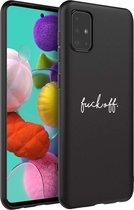 iMoshion Design voor de Samsung Galaxy A51 hoesje - Fuck Off - Zwart