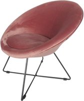 Fauteuil Haye - Roze - Fauteuil - 71 x 62 x 76 - Velvet