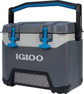 Igloo BMX 25 - Middelgrote koelbox speciaal voor op de bouw - 23 Liter - Grijs