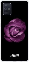 6F hoesje - geschikt voor Samsung Galaxy A71 -  Transparant TPU Case - Purple Rose #ffffff
