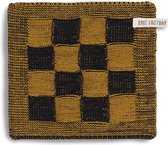 Knit Factory Pannenlap Block - Zwart/Oker