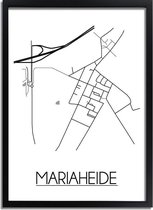 DesignClaud Mariaheide Plattegrond poster A2 + Fotolijst zwart