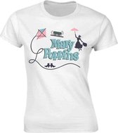 Disney Mary Poppins Dames Tshirt -XL- Logos Wit