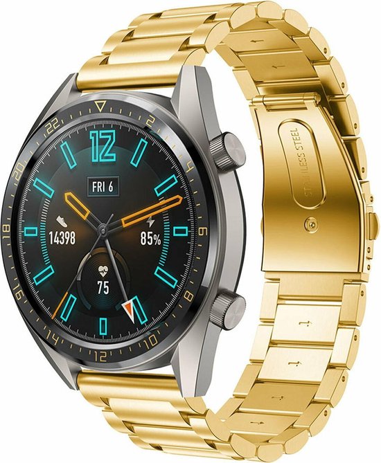 Geschikt voor Huawei Watch GT stalen bandje - goud - 42mm