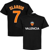 Valencia Claudio 7 Retro Team T-Shirt - Zwart - 4XL