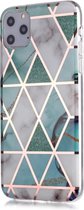 iPhone 11 Pro Max Hoesje - Marble Design - Mint