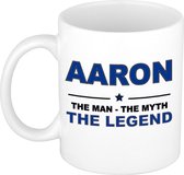 Aaron The man, The myth the legend cadeau koffie mok / thee beker 300 ml