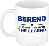 Naam cadeau Berend - The man, The myth the legend koffie mok / beker 300 ml - naam/namen mokken - Cadeau voor o.a verjaardag/ vaderdag/ pensioen/ geslaagd/ bedankt