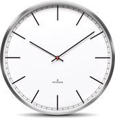 Huygens - One Index 25cm - RVS - Wandklok - Stil - Quartz uurwerk