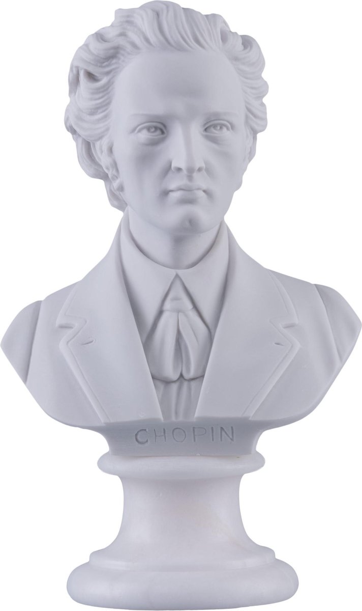 Music Gifts - Albast borstbeeld Chopin 30 cm