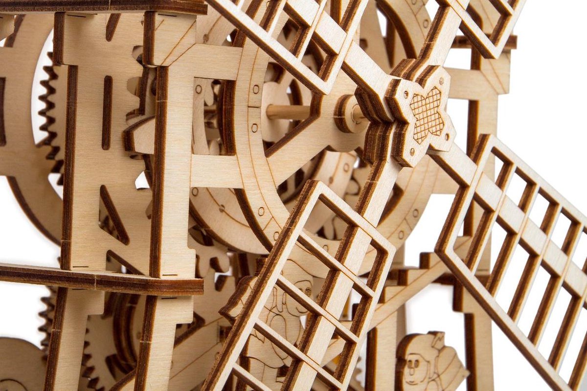 Wood Trick - Modelbouw 3D houten puzzel - Mechanische Windmolen - Windmill (WDTK040) - 131 stukjes - Geen lijm noch verf nodig! — afbeelding 14