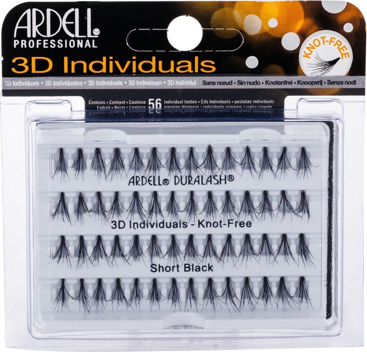 Ardell - 3D Individuals Duralash Knot-Free - Umělé řasy Short Black - 56.0ks