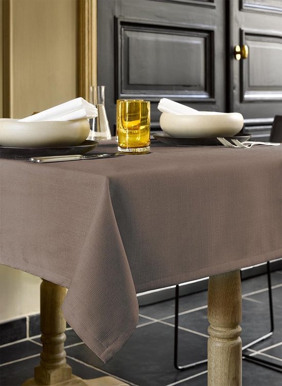 De Witte Lietaer Nappe Gibson 145x360 Cm Polyester Marron