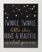 Roommates Ingelijste Poster Brave And Beautiful 25,4 Cm Zwart