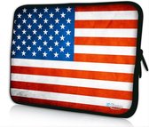 Sleevy 13,3 inch laptophoes USA vlag - laptop sleeve - Sleevy collectie 300+ designs