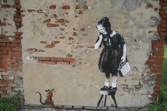 BANKSY Rat Girl Canvas Print