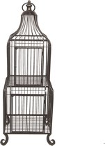 Clayre & Eef Vogelkooi voor Binnen 37*38*97 cm Bruin Ijzer Vierkant Volière