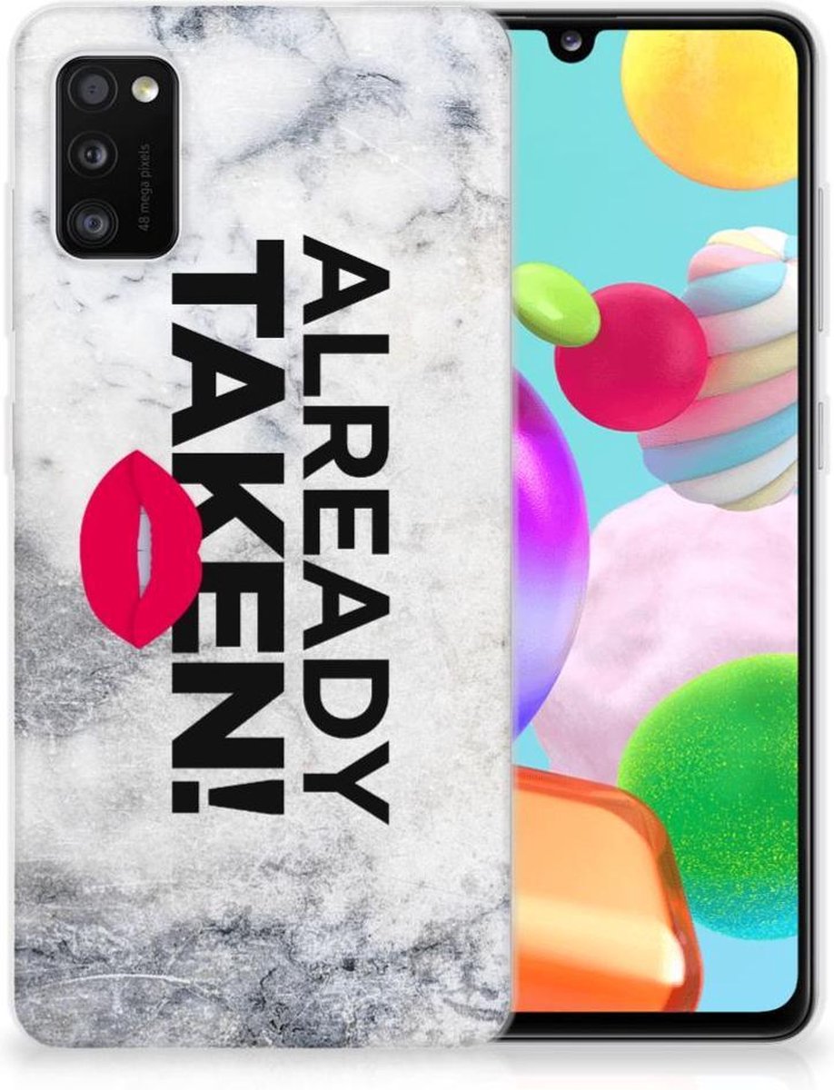 Samsung Galaxy A41 Siliconen hoesje met naam Already Taken White