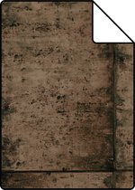 Proefstaal ESTAhome behangpapier zinken platen vergrijsd bruin - 138881 - 26,5 x 21 cm