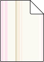 Proefstaal ESTAhome behang strepen zacht roze - 115720 - 26,5 x 21 cm