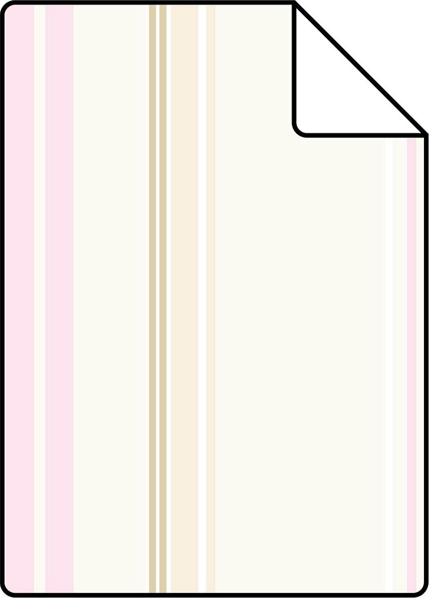 ESTAhome A4 proefstaal van behang strepen zacht roze - 115720 - 21 x 26 cm