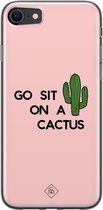 iPhone SE 2020 hoesje siliconen - Go sit on a cactus | Apple iPhone SE (2020) case | TPU backcover transparant