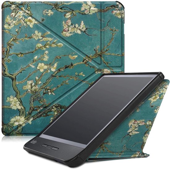 Kobo Libra H20 Hoes met magnetische sluiting en auto sleep functie Wintersweet