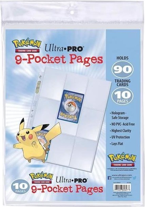 Ultra Pro Hologram Pages Platinum 9-Pocket 11 hole (100 pieces