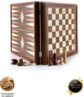 Classic Style 2-in-1 combo Schaken Backgammon 41x41 cm Top Kwaliteit  Klasse en Geweldig