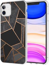 iMoshion Design voor de iPhone 11 hoesje - Grafisch Koper - Zwart / Goud