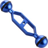 PULUZ 5,0 inch 12,7 cm aluminiumlegering Dual Balls Arm voor onderwater fakkel / videolicht (blauw)