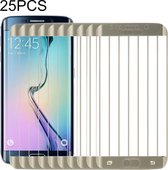 25 STUKS Voor Galaxy S6 Edge Plus / G928 0.3mm 9H Oppervlaktehardheid 3D Explosieveilig Ingekleurd Galvaniseren Gehard Glas Volledig scherm Film (Goud)