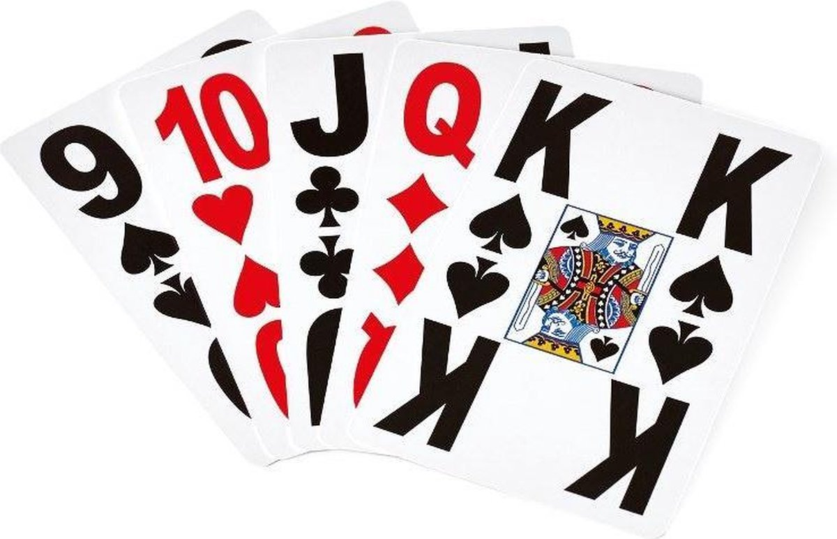 VITILITY Speelkaarten XL - Kaartspel - Grote symbolen - Speelkaarten