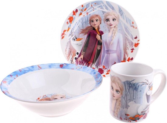 Ensemble de salle à manger La Reine des neiges 2 de Disney - 3 pièces -  pour enfants -... | bol