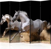 Kamerscherm - Scheidingswand - Vouwscherm - Galloping horses on the sand II [Room Dividers] 225x172 - Artgeist Vouwscherm
